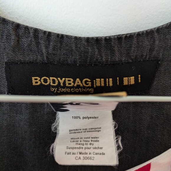 Red White Stripped Top by Canadian Designer Bodybag by Jude in Small S 4 - Picture 2 of 5